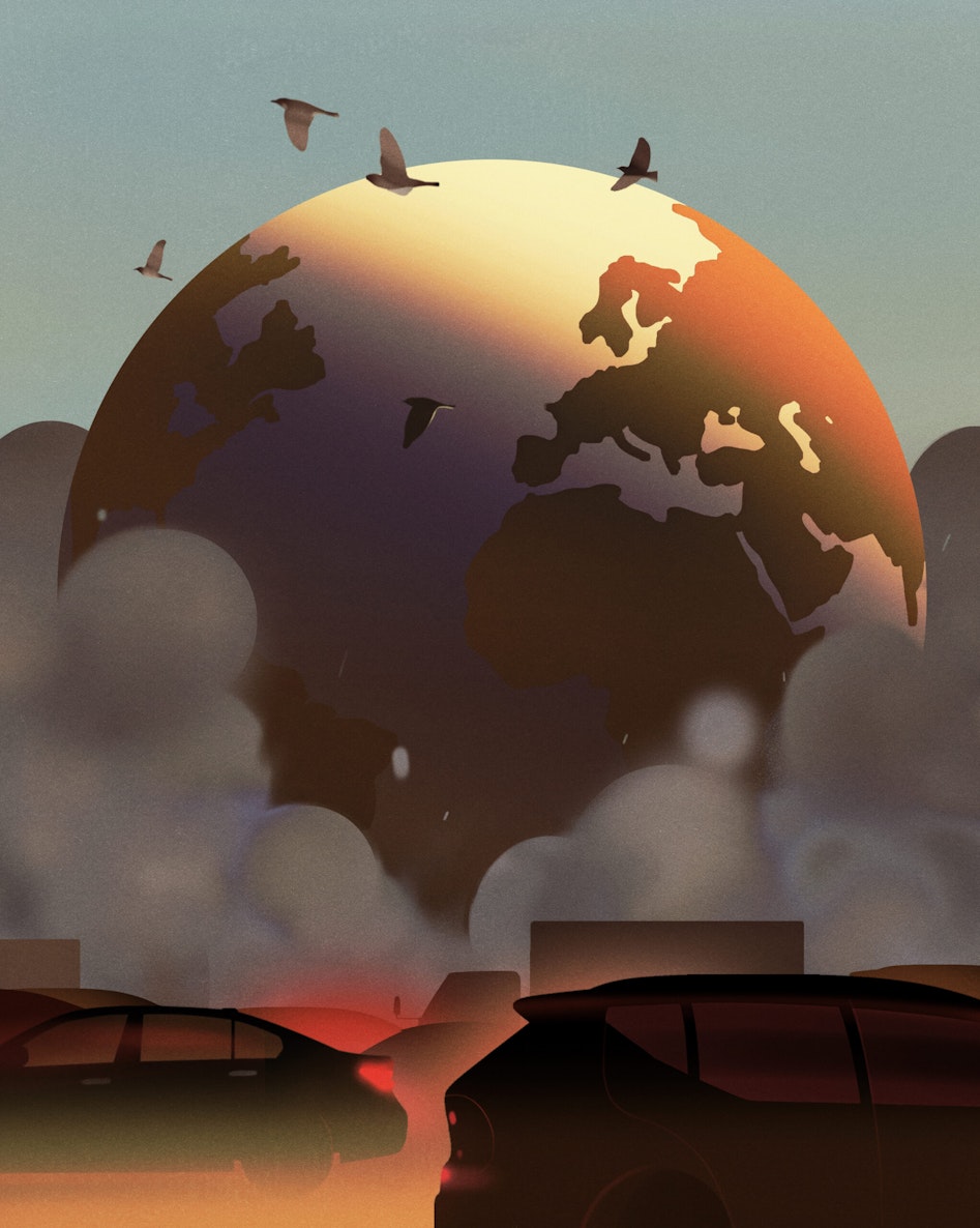 Tác phẩm nghệ thuật của Ibrahim Rayintakath cho Tạp chí Noema.